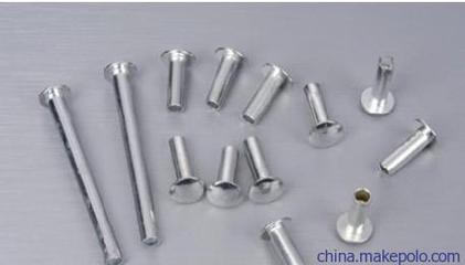 【供應(yīng)銅鍍鎳鉚釘,銅鍍鎳半空心鉚釘,實(shí)心鉚釘】價格,廠家,圖片,鉚釘,深圳市恒永祥精密五金制品-